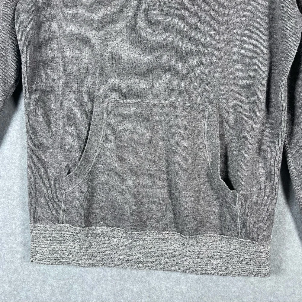 J Crew Hooded Pullover Kangaroo‎ Pocket Cotton Gray Sweater Mens Size Small